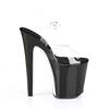 Pleaser - XTREME808CRS KnöchelriemenSandale, Poledance Schuhe - Pole dance schuhe - Schwarz/Silberfarben Product image